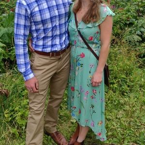 Parker high-low midi dress